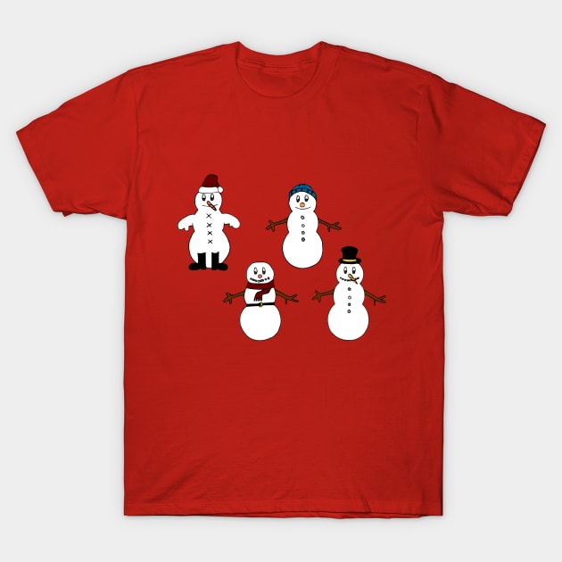 Snow Men T-Shirt by DrDesign